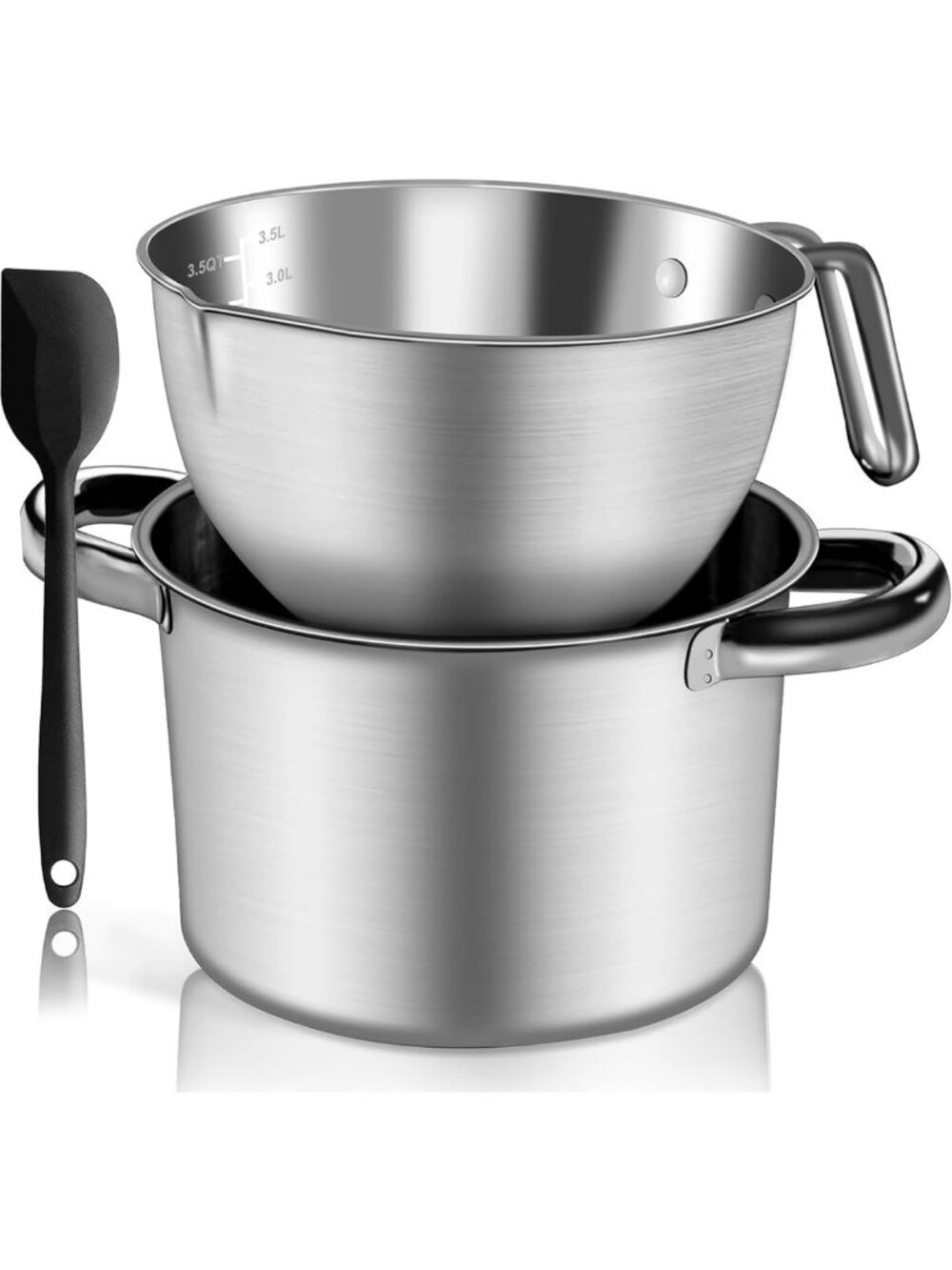 3.1QT Double Boiler Melting Pot & 4.5QT Stainless Steel Cookware Set